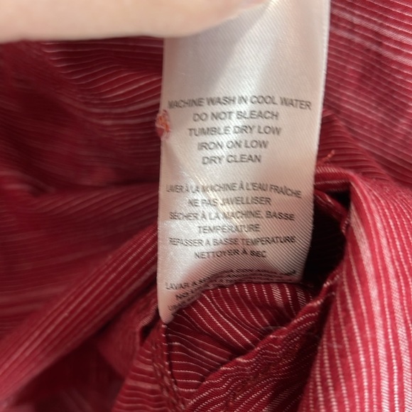 Point Zero Mens NWT Black Label Semi Fit Burgundy Button-Up Shirt Western Vibe L - Picture 10 of 14